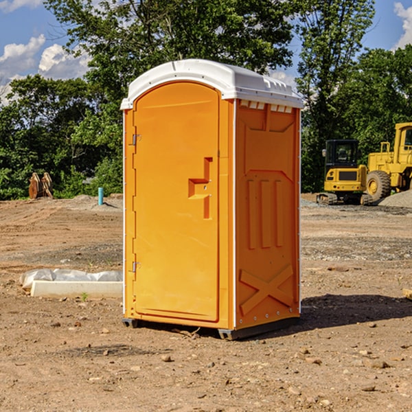 how often are the portable restrooms cleaned and serviced during a rental period in Milo Iowa